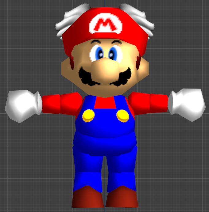 SM64 Mario T-posing