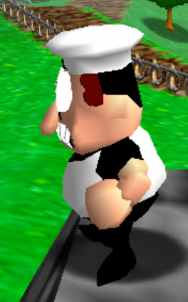 Peppino with miscolored sideburns